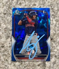 Angel Genao 2023 Bowman Chrome AUTO SAPPHIRE REFRACTOR ROOKIE GUARDIANS #140