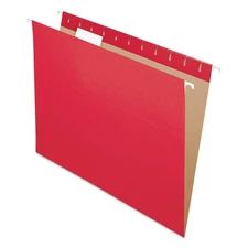 Pendaflex 81608 Letter Size Colored Hanging Folders - Red (25/Box) New