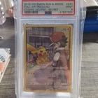 Pokémon TCG Pikachu 241/236 Sm-Cosmic Eclipse Secret Rare Full Art Holo PSA 9
