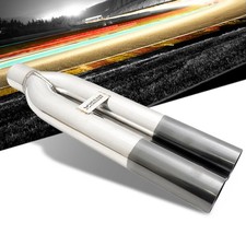Megan Stainless 3 Vip Dualstraight Cut Blast Style Exhaust Muffler Black Tip
