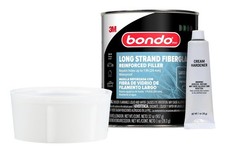 Fiberglass Filler, Bondo Long Strand Reinforced Filler, 1 Quart, 00762