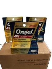 3 pack 4 x OraJel PM 4X Tooth and Gum Medicated Pain Relief Cream for Nighttime