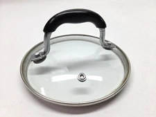 Glass Lid Replacement Fits 5.5" ID Pot Pan Vented Tempered Extra Tall Handle
