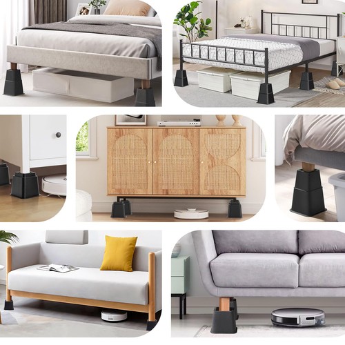 Bed Risers 8 inch Heavy DutyElevation in Heights 3 5 8 Inch,Adjustable Furnit... - Picture 7 of 7