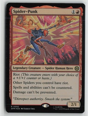 Spider-Punk Near Mint Foil 92 Marvel's Spider-Man MTG
