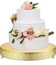 NEW Cake Stand 16 in Round Metal Gold - Cupcake, Dessert, Wedding Cake, Display