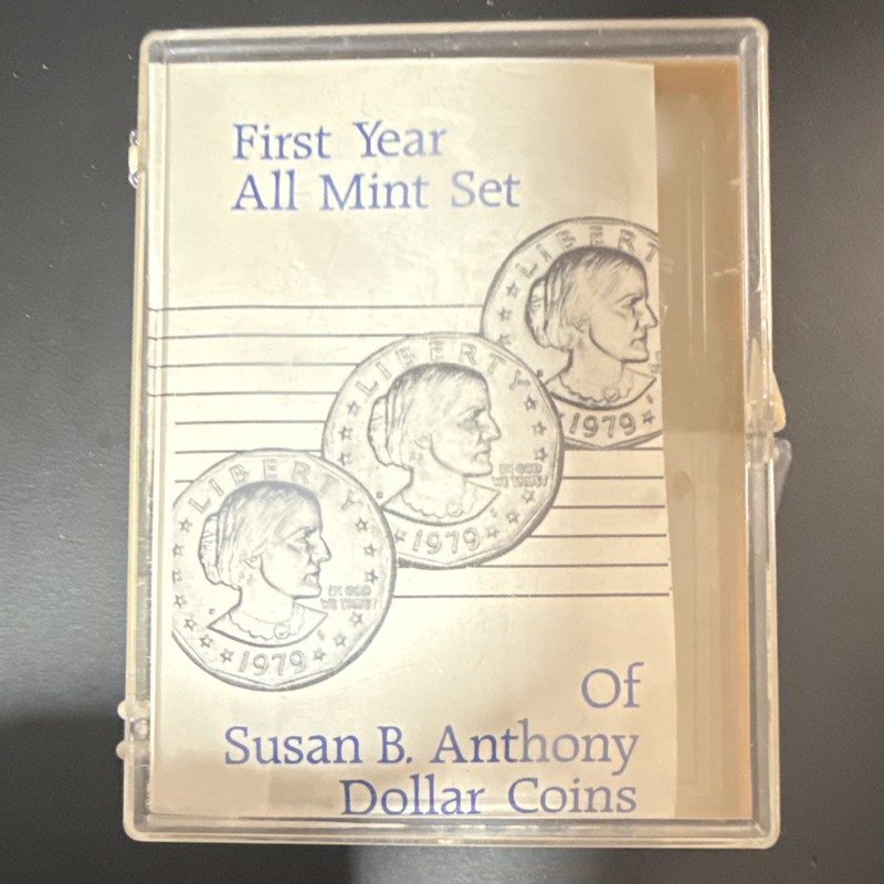 Littleton 1979 Susan B. Anthony $1 First Year Mint Set P D S Business Strike