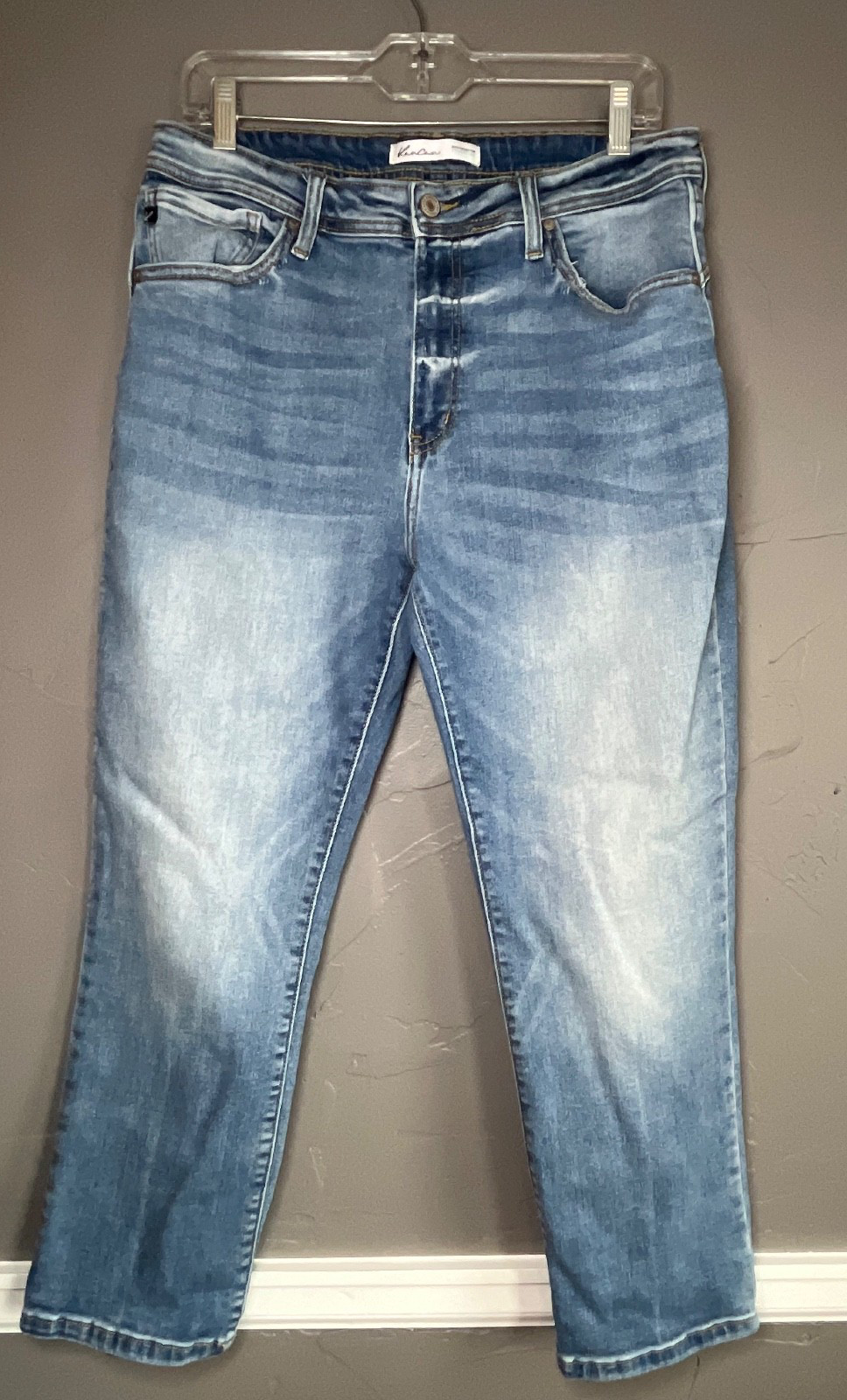 Kancan Jeans Women's Size 31 High-Rise Straight Leg Distressed