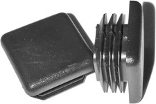 1-1/4" Square 10-14 Ga Black Plastic Tubing Plug OD ID 0.98" 1.08" End Cap