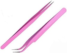 Stainless Steel Curved Tip Tweezers