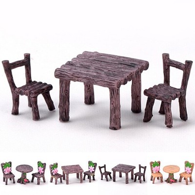 Langlebig Tisch Stuhl Set Fee Ornament Harz Blumentöpfe Gartenhandwerk