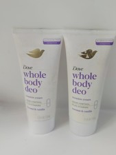 Lots 2 Dove Whole Body Deodorant Invisible Cream Coconut  Vanilla Aluminum Free