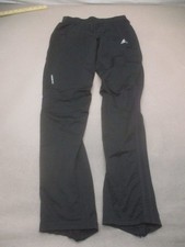 Adidas Size S Womens Black Pull On Stretch Zips Ankle Activewear Logo Pants 774