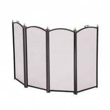 NEW! Heavy Duty Steel 4 Panel Fire Screen Spark Guard