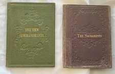 Very Vintage 1880 & 1882 “ The Ten Commandments “ & “ The Sacraments “