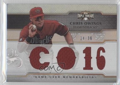 2014 Topps Triple Threads Relics 24/36 Chris Owings #TTR-CO2 Rookie RC 0a1
