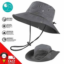 Herren Sonnenhut UV Schutz SafariHut Sommer Fischerhut Faltbar Wanderhut Outdoor
