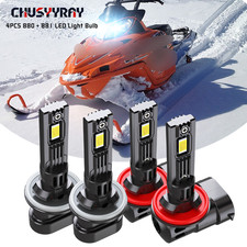For Arctic Cat M1000 M5 M6 M7 M8 4x 894 893 LED Headlight Hi/Lo Beam Combo Bulbs