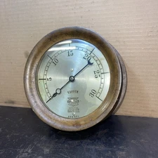 Antique Brass Gauge Vacuum Crosby Steam Gauge & Valve Co Steampunk 