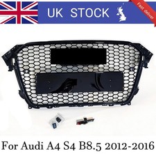 Audi A4 S4 B8.5 Honeycomb Quattro Grille 2012-2016 Black Edition RS4 Style Grill
