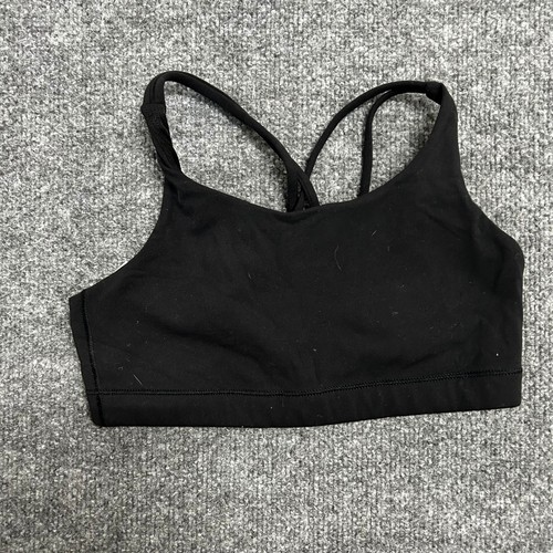 Athleta Girl Sports Bra Girls Size XL/14 Black Strappy Back Activewear Stretch