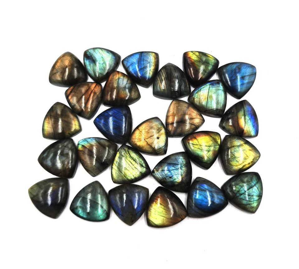 Natural Labradorite Trillion Cabochon Loose Gemstone Lot 7 Pcs 18 MM 114 CT - Image 4 of 4