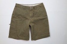 Vintage Columbia Mens 34 Faded Spell Out Outdoor Hiking Trekking Shorts Green