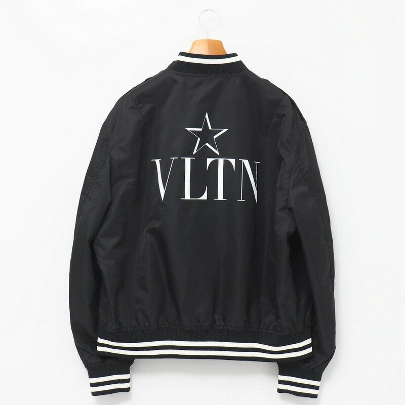 VALENTINO Giacca Taglia 52 Bomber Jacket Blouson VLTN STAR Stampa MA1 Made in I...