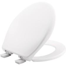 Mayfair 87SLOW-000 White High-Gloss Plastic Slow Close Round Toilet Seat