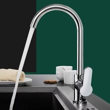Kitchen Faucet with Hot and Cold Dual Control, Single-Handle, Stainless Steel