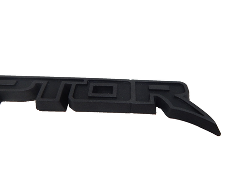 OEM 2017-20 Ford RAPTOR Phantom Black & Gray Tailgate Rear Back 9.5 Emblem AS IS - Picture 2 of 3