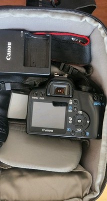 Canon EOS Rebel XS Digital SLR Camera with 2 Batteries, Charger, Bag Etc.