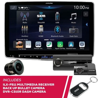 Alpine ILX-F511 11'' Multimedia w/ Bullet Camera & DVR-C310R Dash Camera