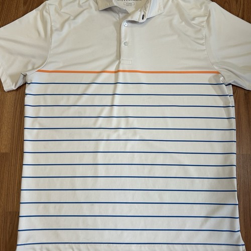 Mizzen + Main Performance Polo Men's XL Short Sleeve Striped Pullover Golf - Picture 2 of 9