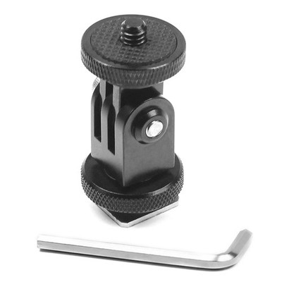 360° Rotatable Cold Shoe 1/4 Screw Mounting Bracket Accessory For GoPro Camera