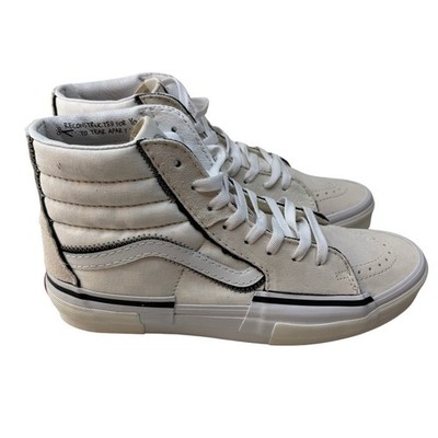 Vans Sk8-Hi Reconstructed Marshmallow White Sneakers VN0A4BV6V86 Mens 9.5 New