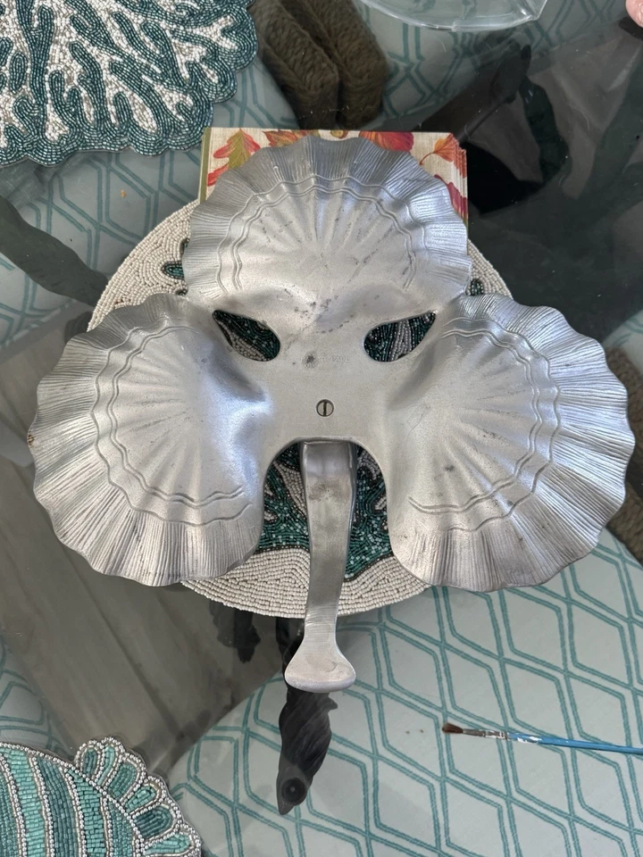 De colección SERVIDOR DE 3 ALMEJAS DE MEDIADOS DE SIGLO Mango de Camarón Aluminio Fundido B&B Foto 4 de 4