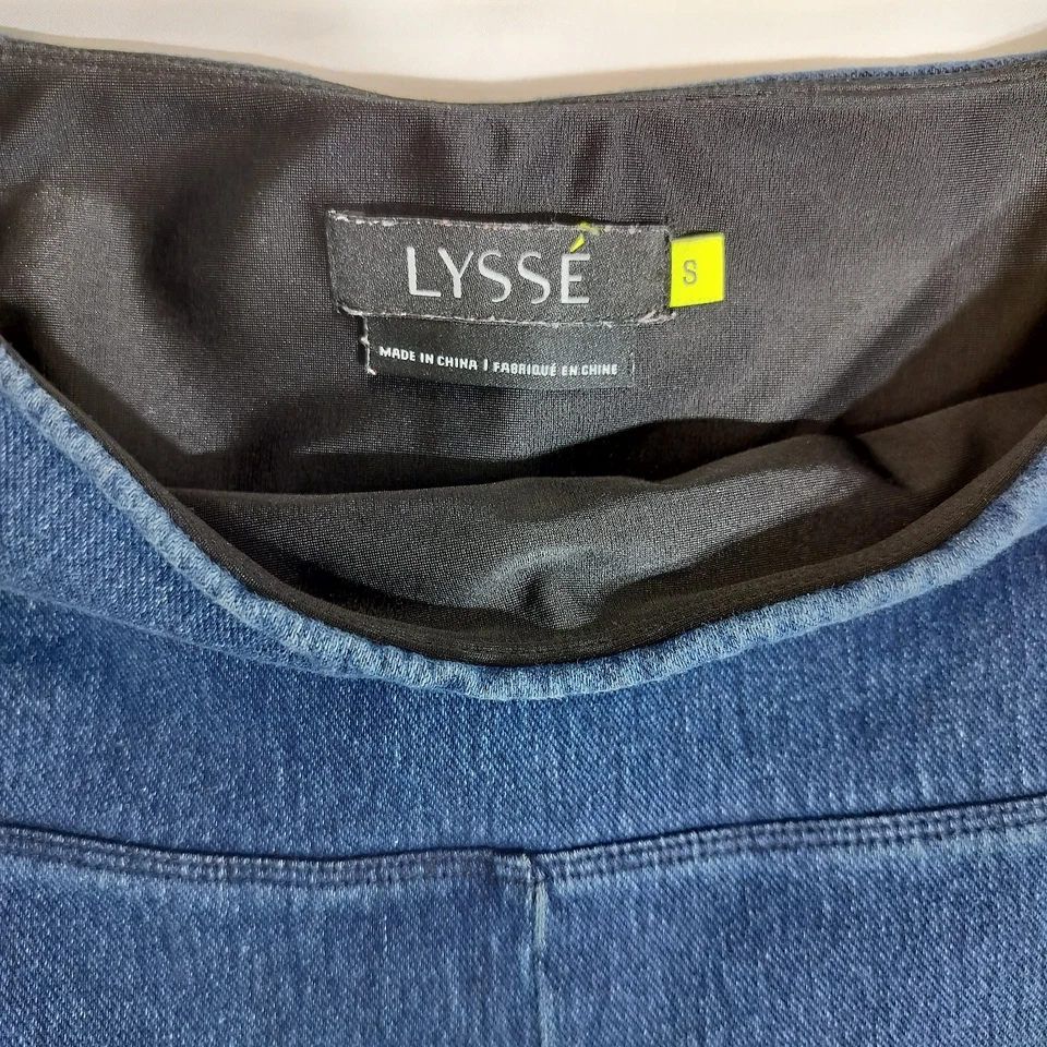 Leggings Lysse Mujer Pequeños Azul Denim Elastizados Tobillo tiro medio Cintura Soporte 2127 Foto 3 de 4