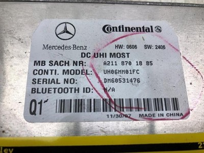 Steuergerät Bluetooth Mercedes-Benz M-Klasse W164 2118701885 P22382266