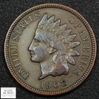 1908 S Indian Head Copper Cent 1C