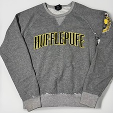 Wizarding World Harry Potter Hufflepuff Gray Crewneck Sweatshirt Size S