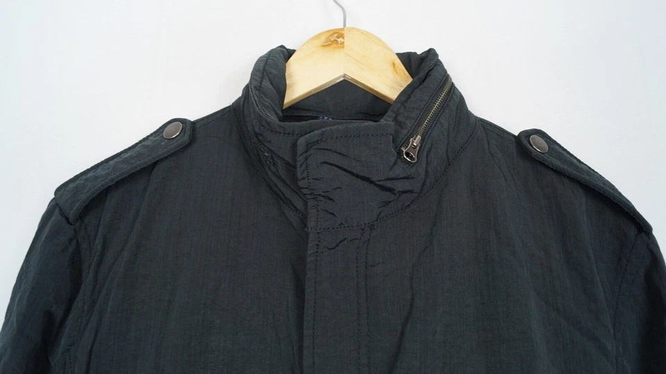 Veste homme ARMANI JEANS taille M 50 isolante capuche cachée bleue... - Photo 4/4