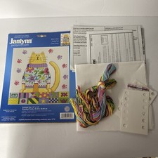 Janlynn FUNKY CAT Counted Cross Stitch Kit 021-1034 Complete Out Of Package