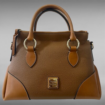 Dooney & Bourke Pebble with Florentine Trim Satchel 30 Caramel NWT $368