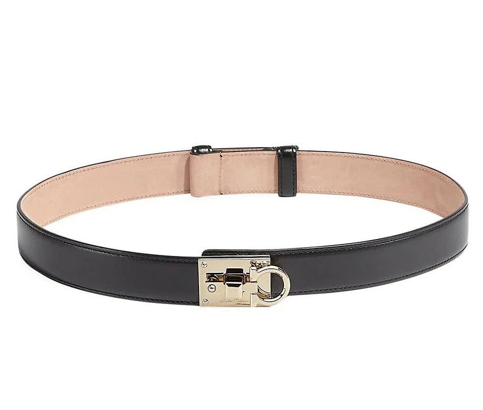 Salvatore Ferragamo Gancini Adjustable Leather Belt