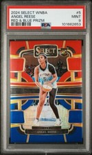 2024 PANINI SELECT WNBA RED & BLUE PRIZM #5 ANGEL REESE ROOKIE RC #46/399 PSA 9