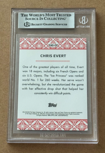 CHRIS EVERT SIGNED 2024 TOPPS CHROME ACES BECKETT BAS TENNIS - Picture 2 of 2