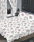 LIZ PURPLE FLORAL PINK GREEN WHITE ROSE TRADITIONAL DUVET COVER & VALANCE SHEET