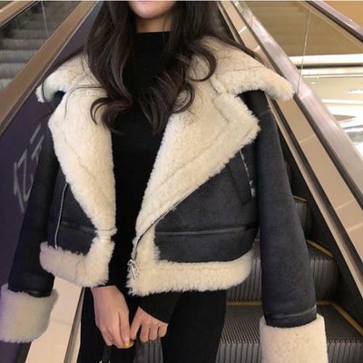 faux sheep fur jacket