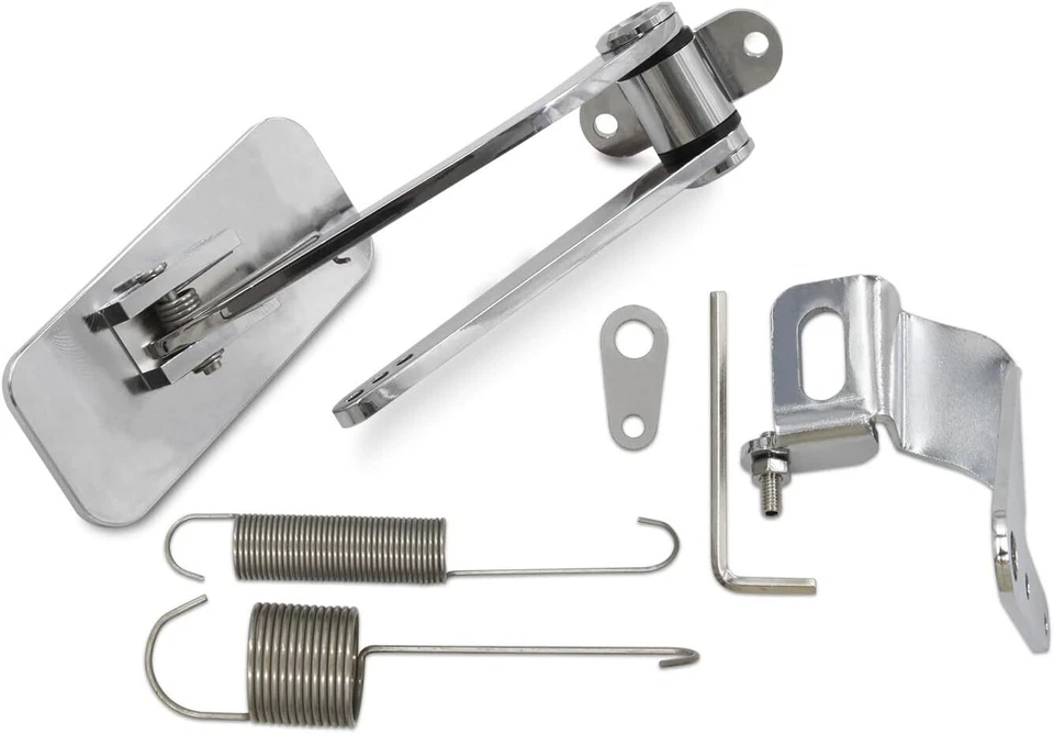 Pedal acelerador universal de aluminio pulido y kit de cable de junta Mr Foto 4 de 4